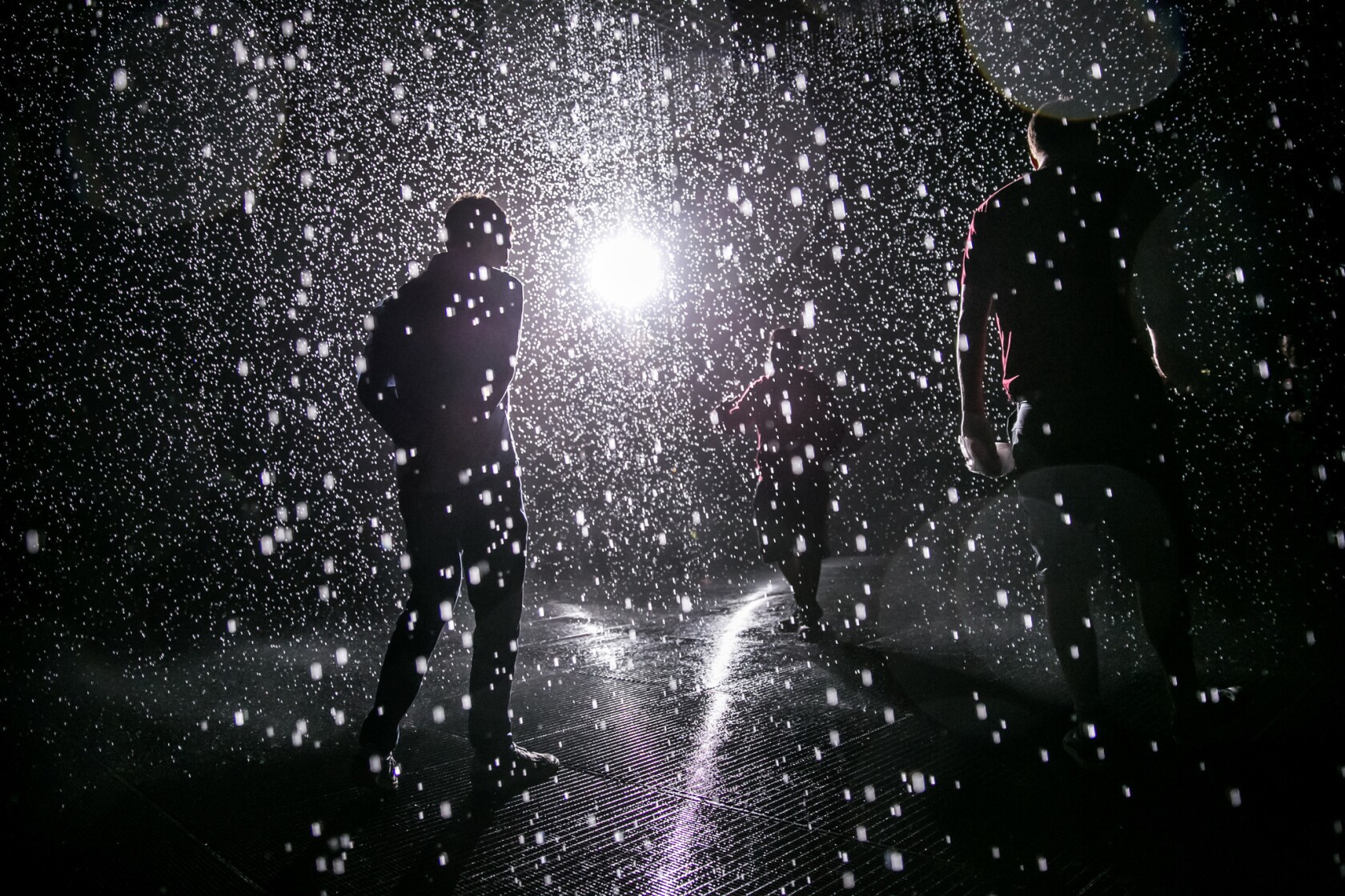 First Look Inside Lacma S Rain Room An Indoor Storm Where