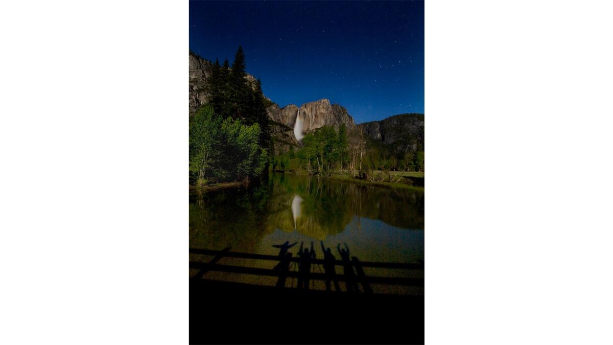 This shot capitalizes on moonlight, the Merced River and a long exposure.
