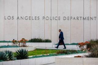 LOS ANGELES, CA - APRIL 12: Los Angeles Police Department Headquarters in Los Angeles. LAPD Headquarter on Wednesday, April 12, 2023 in Los Angeles, CA. (Irfan Khan / Los Angeles Times)