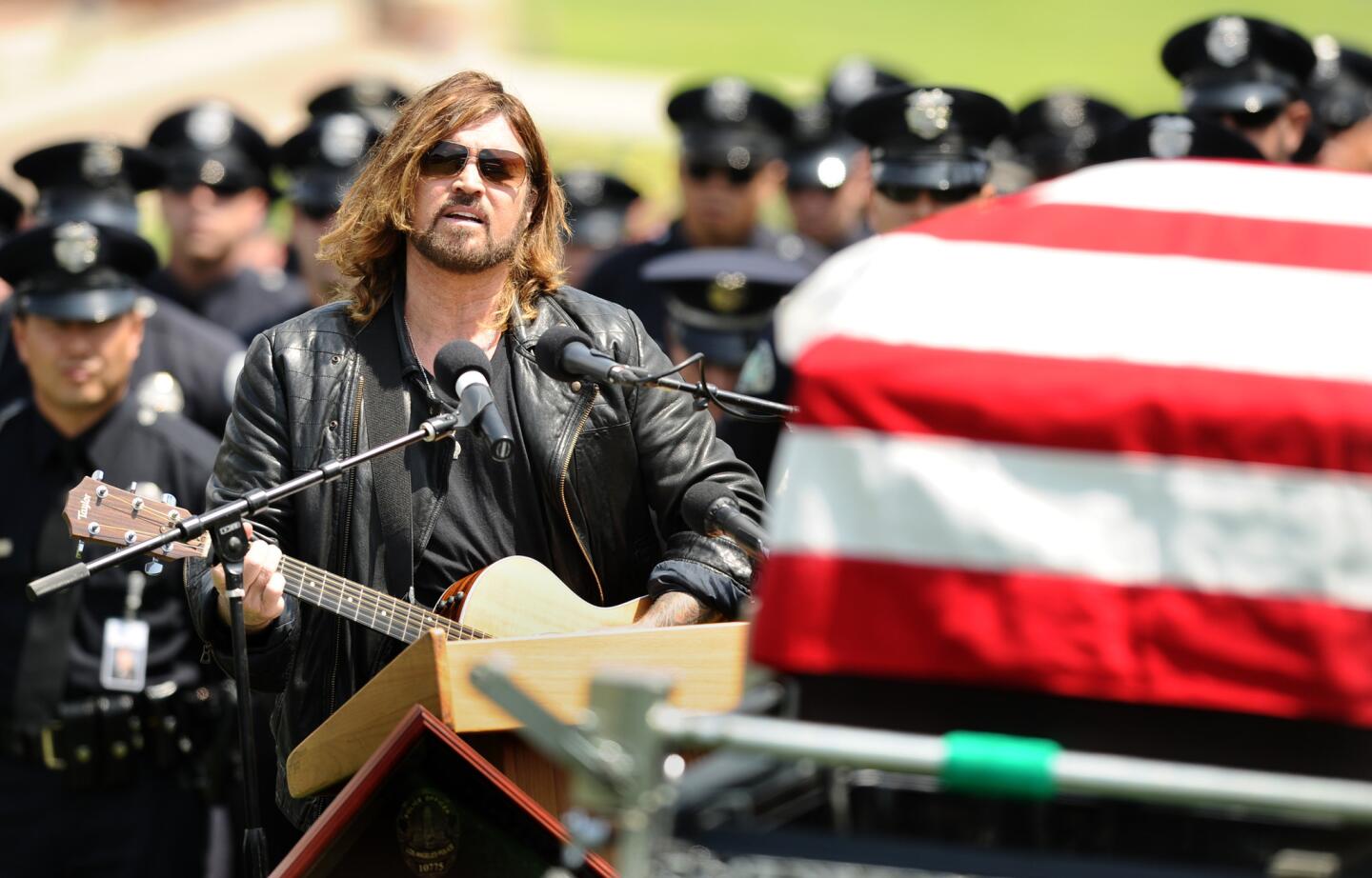 Funeral for LAPD motorcycle officer Chris Cortijo