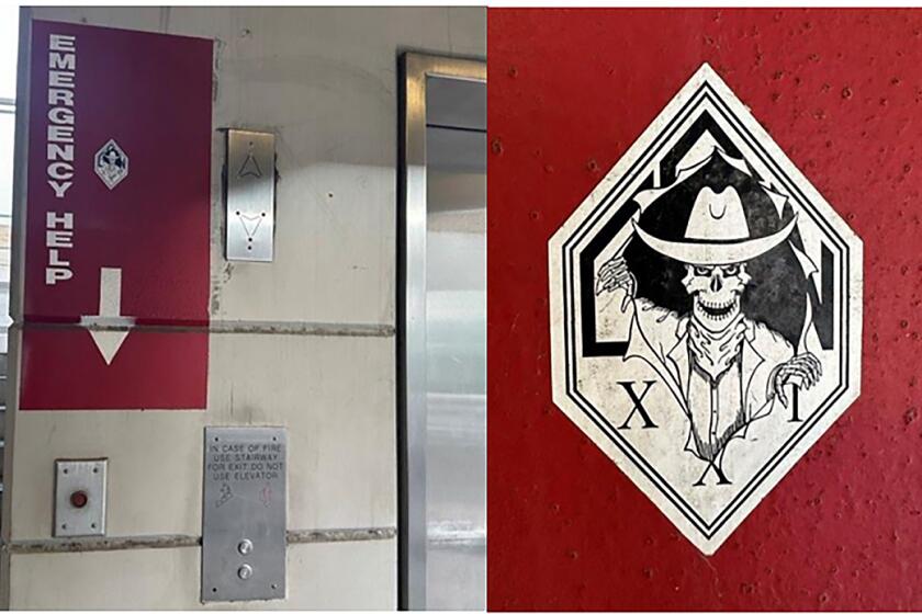 Office of Inspector General investigators reported seeing a Regulators deputy gang sticker in the Lynwood jail parking garage.