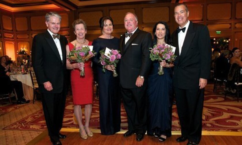 Mercy Ball co-chairs, Chuck Dick, Anne Dick, Gretchen Glazener, Kirk Avery,Cecilia and Pepe Larroque.