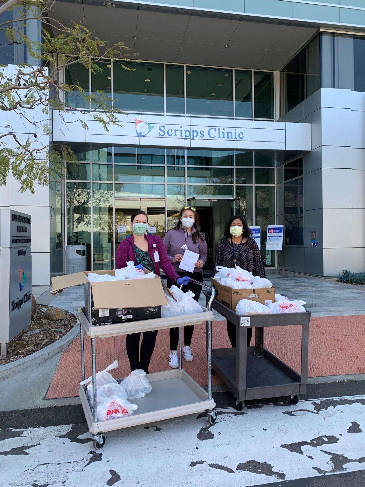 The Piazza Carmel team delivers to Scripps.