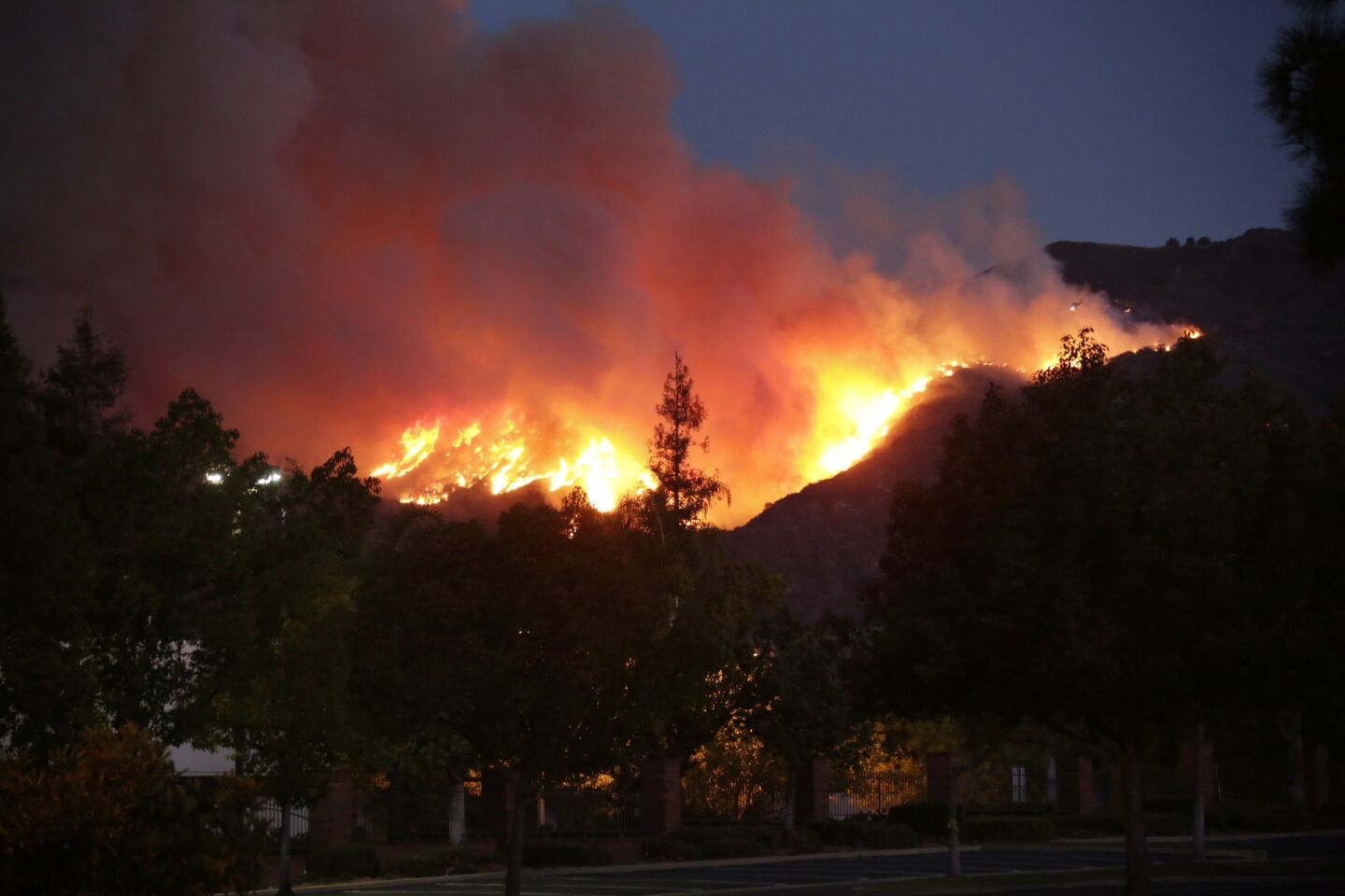 The Colby fire was reported at about 6 a.m. north of Glendora, a foothill community about 30 miles northeast of downtown Los Angeles.