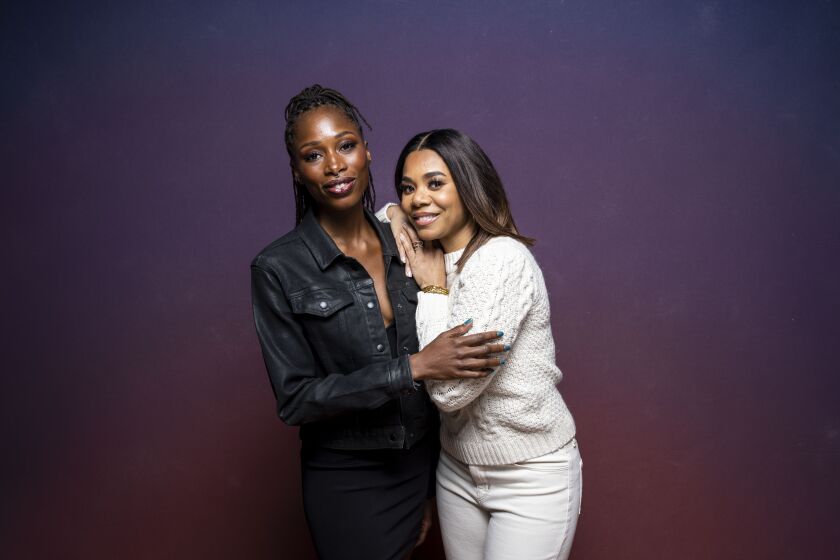 AUSTIN, TX - MARCH 14 Writer/director Mariama Diallo and actor Regina Hall from, "Master," poses for a portrait at the LA Times Photo Studio at SXSW on Monday, March 14, 2022 in Austin, TX. (Jay L. Clendenin / Los Angeles Times)
