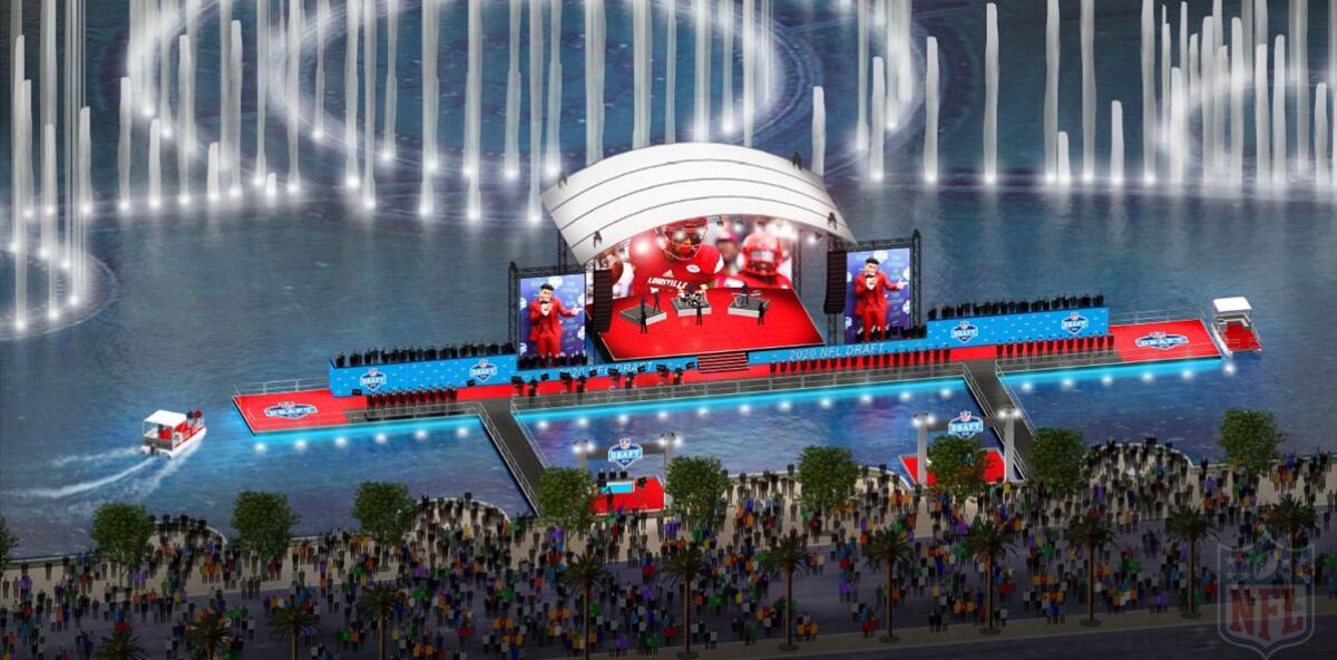 The 2020 NFL draft stage might be on Bellagio fountains lake - Los Angeles  Times