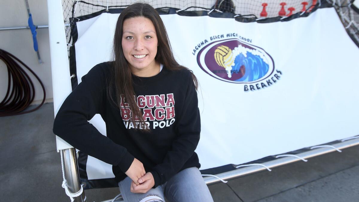Laguna Beach High senior girls' water polo goalkeeper Thea Walsh is the Daily Pilot High School Female Athlete of the Week. Walsh earned Outstanding Goalie honors last weekend at the Irvine Southern California Championships.