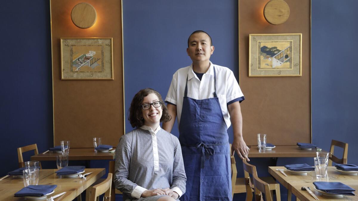Courtney Kaplan and Charles Namba are co-owners of Tsubaki in Echo Park, a neighborhood izakaya.