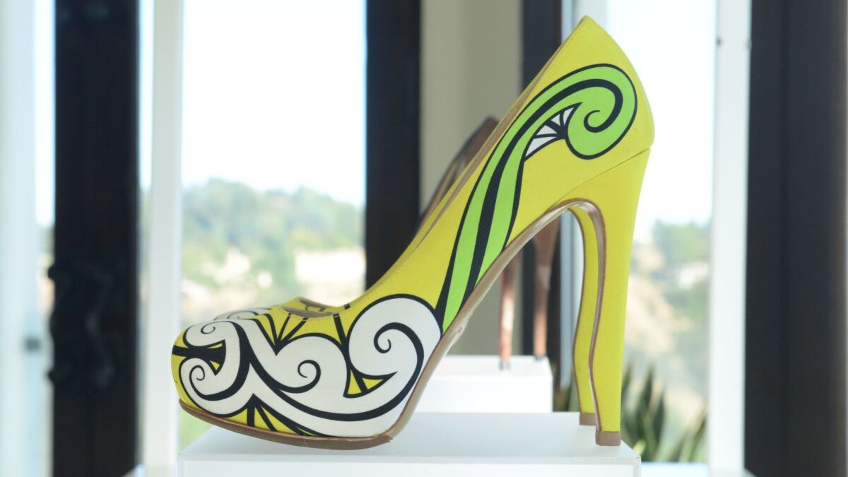 A pair of shoes at Taraji P. Henson’s luxury closet sale, which benefits the Boris Lawrence Henson Foundation.