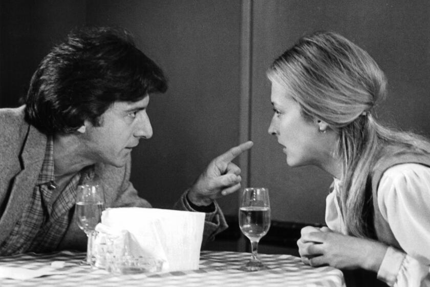 Dustin Hoffman And Meryl Streep confront each other in a scene from the film 'Kramer vs. Kramer', 1979. 