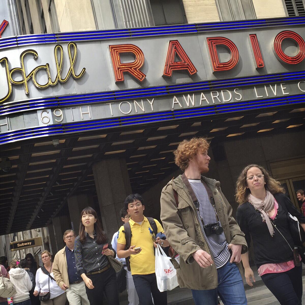 New York's Radio City Music Hall hosts the 2015 Tony Awards on Sunday.