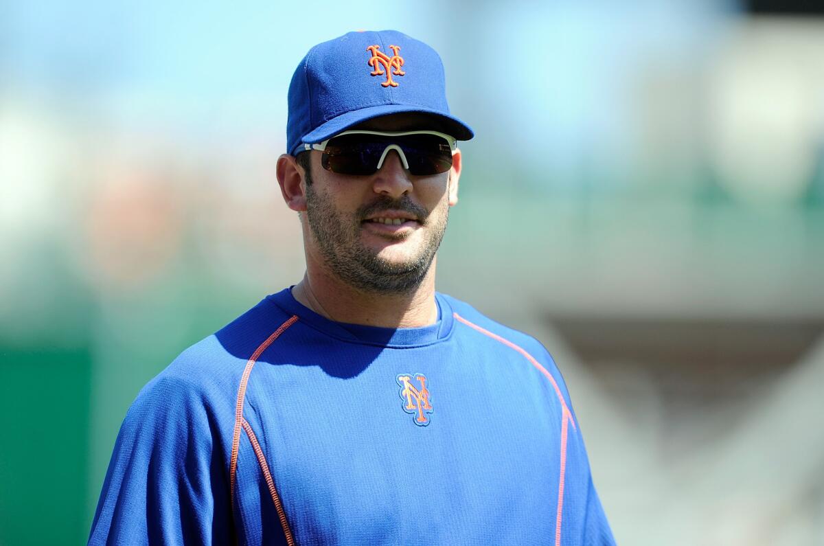 Mets starting pitcher Matt Harvey before a game against the Nationals.