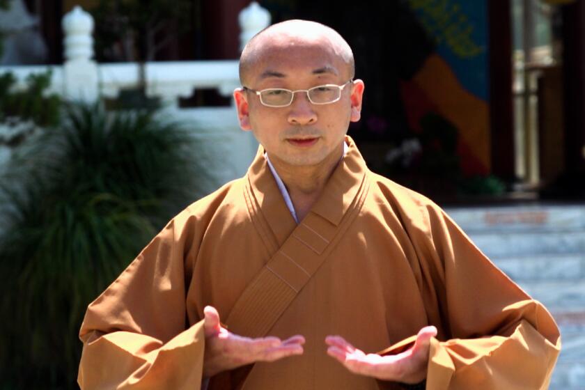 Monk practicing Yi Jin Jing