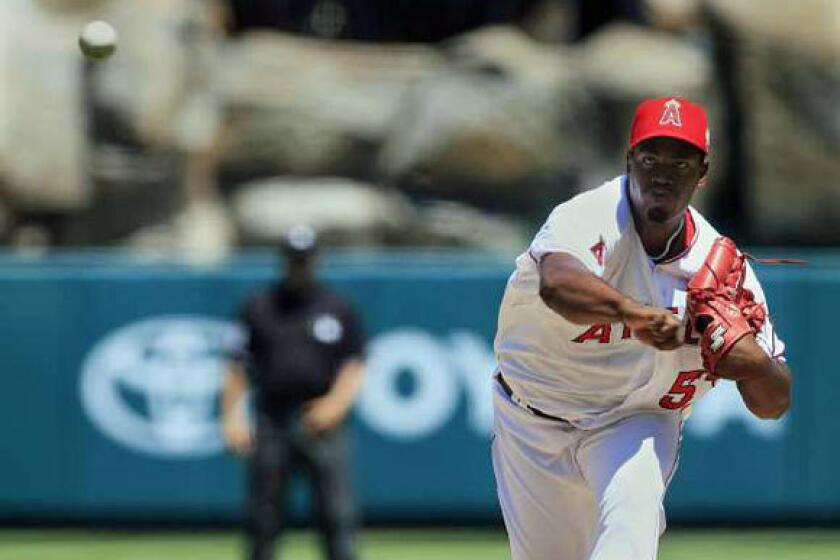 Jerome Williams with the Angels in 2011.