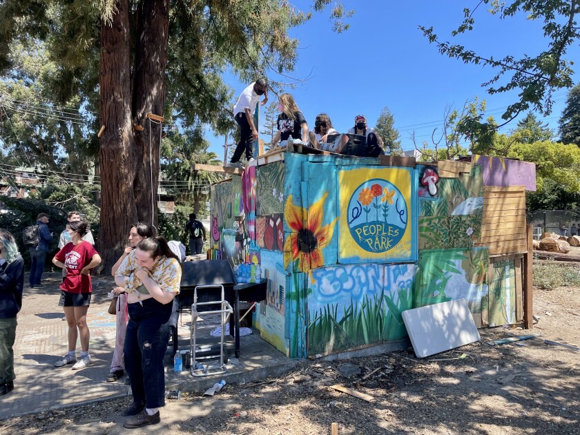 Activists reoccupy People's Park in Berkeley.