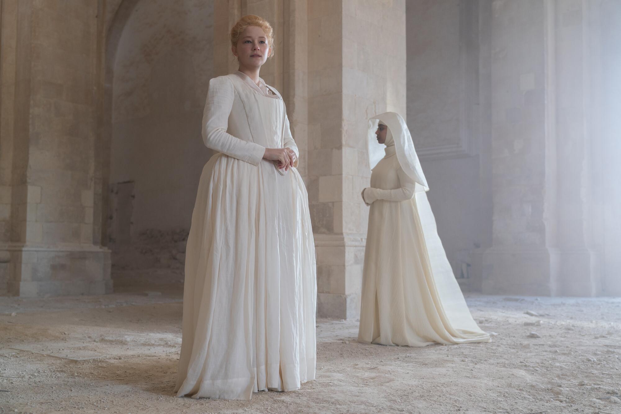 Nuns in "Cyrano" wear all white.