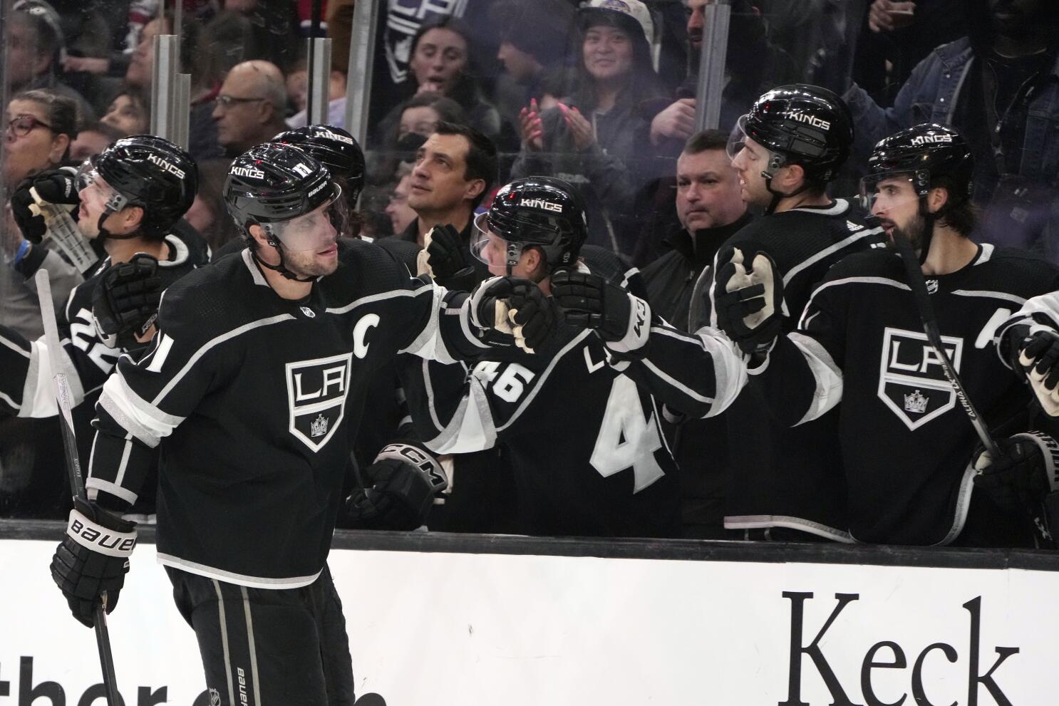 Kopitar scores 4 as Kings complete come-from-behind win over Jets