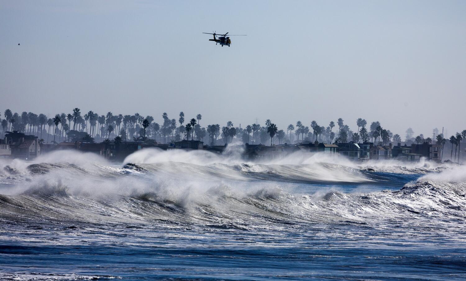 Emergency officials urge people to avoid the beach as large waves return to SoCal on Saturday