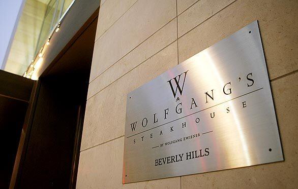The sign in front of Wolfgangs Steakhouse in Beverly Hills. Note the fine print, which reads, By Wolfgang Zwiener. A lawsuit was recently brought against Zwiener by Wolfgang Puck, who is concerned that the public will confuse Zwieners steakhouse with his own nearby steakhouse, Cut.