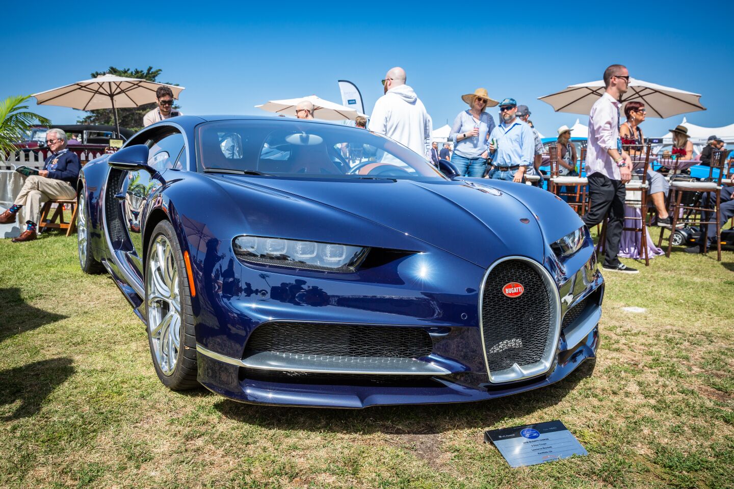 This 2018 Bugatti Chiron is owned by Lawrence Brackett of Kentfield in Marin County.