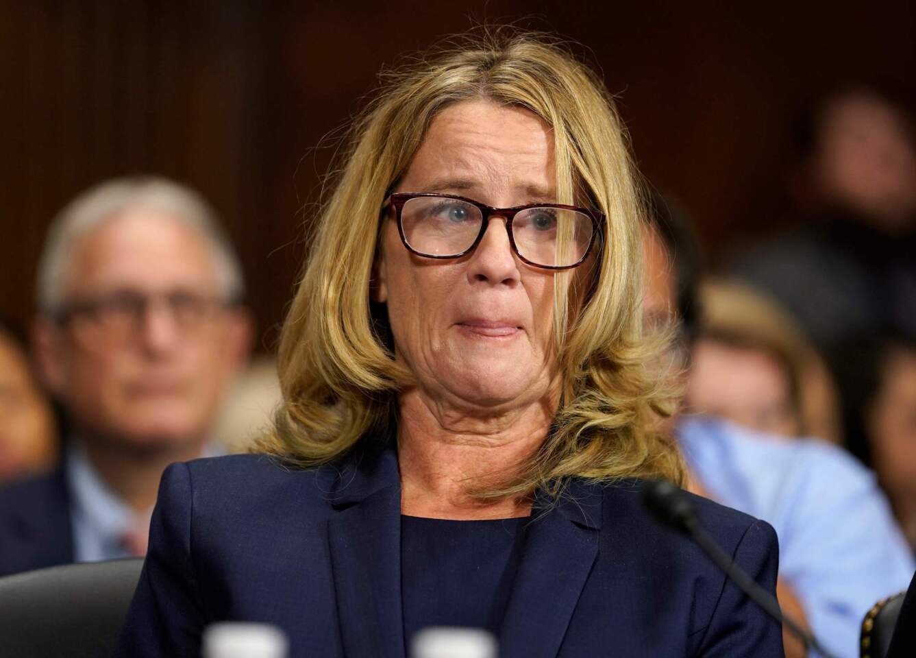 Dr. Christine Blasey Ford speaks before the Senate Judiciary Committee hearing on the nomination of Brett Kavanaugh to be an associate justice of the Supreme Court of the United States, on Capitol Hill.