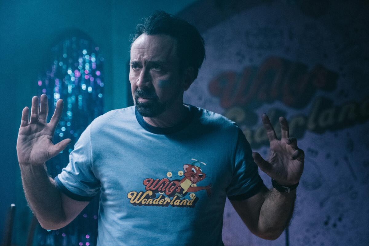 Nicolas Cage in "Willy's Wonderland."