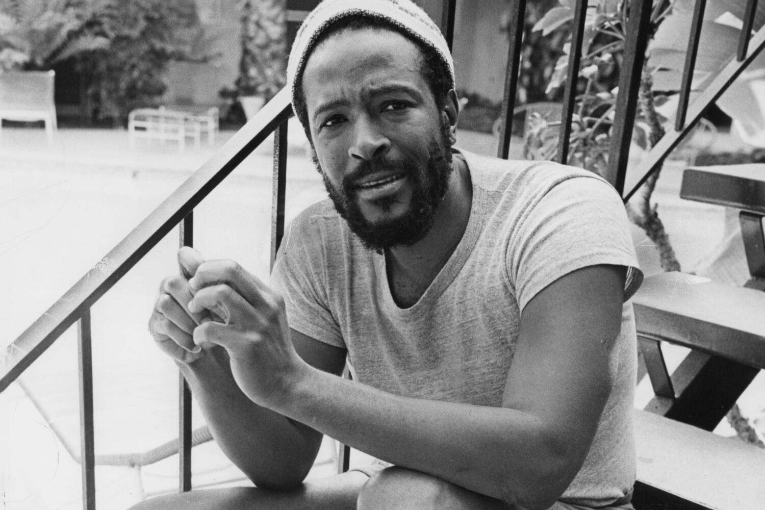 Marvin Gaye, American R&B and soul singer, songwriter, and musician photographed in Los Angeles.