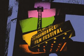A photo collage of the Egyptian Theater Sundance Film Festival marquee. 