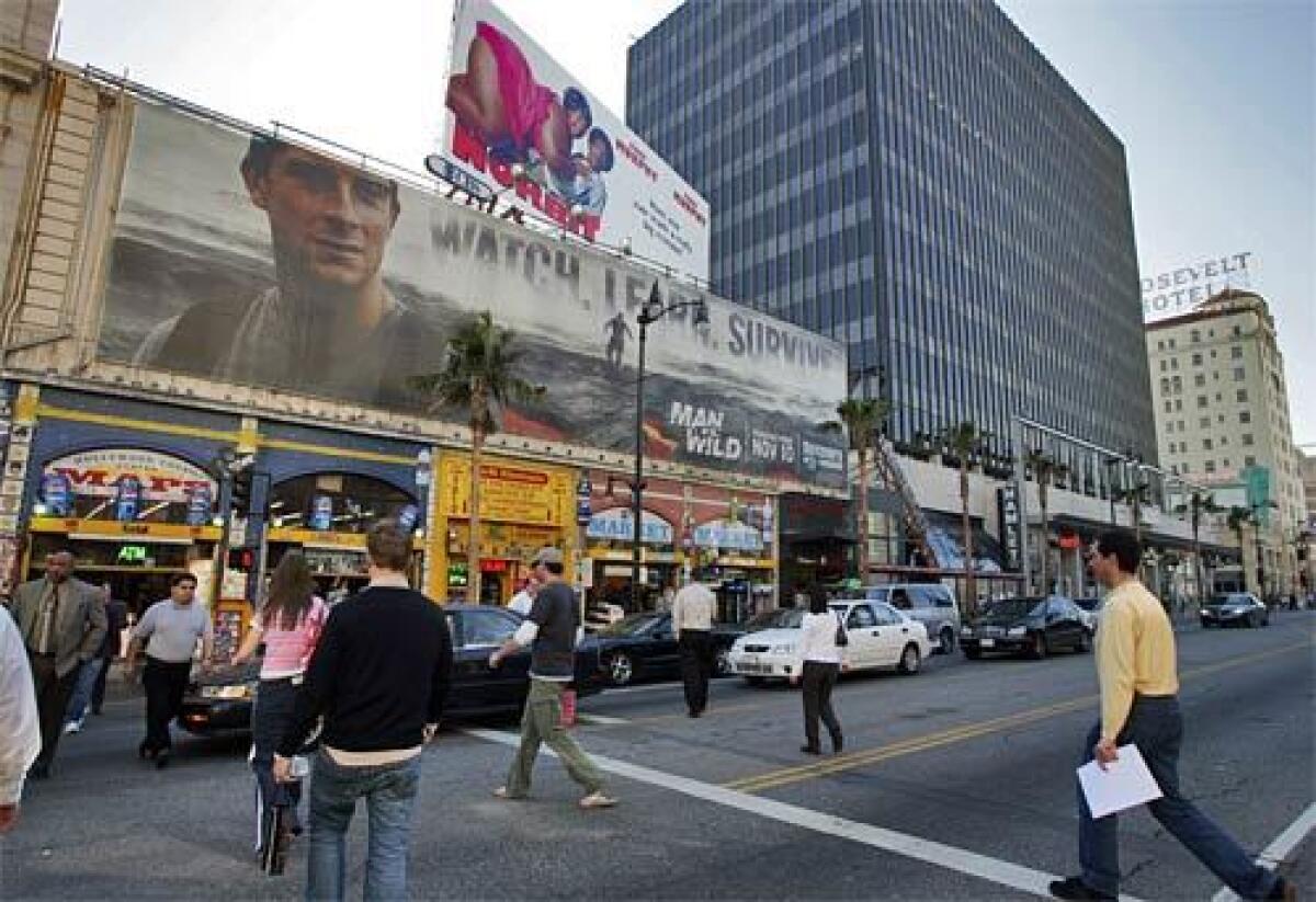 A view of Hollywood Boulevard in 2008.