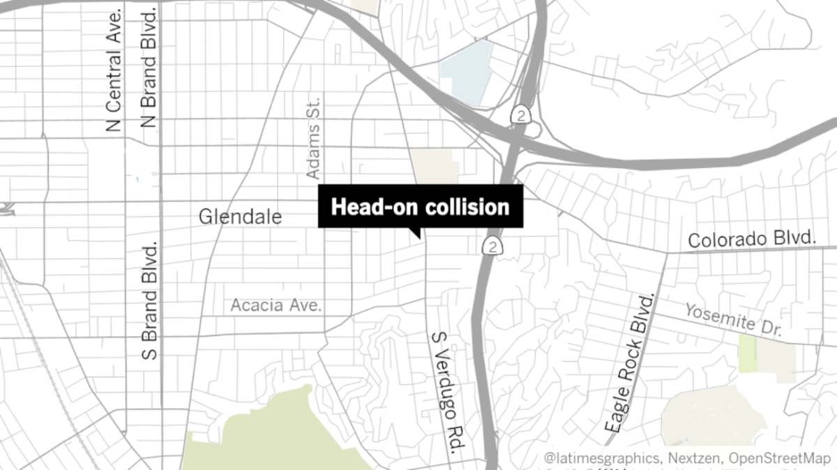 A man suffered grave injuries after being involved in a head-on vehicle collision in Glendale on Friday near Verdugo and Windsor roads. 