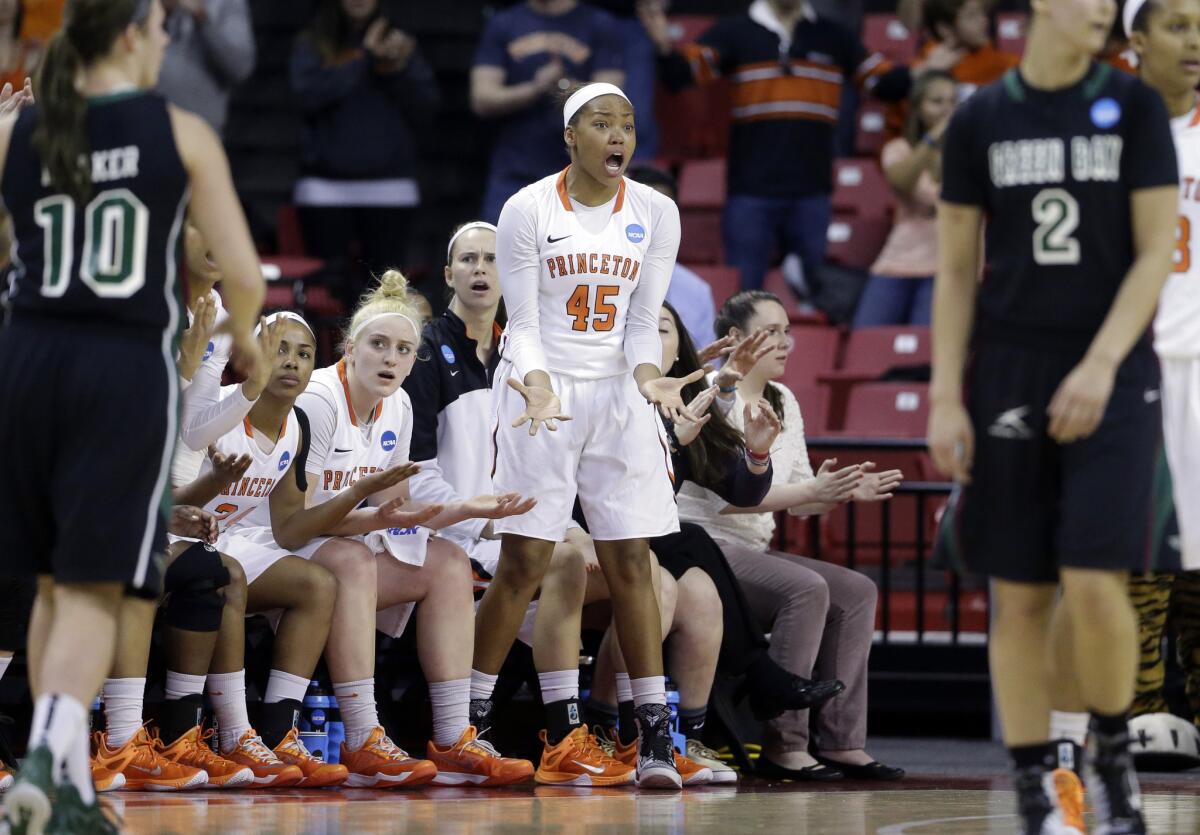 A threat made against President Barack Obama's niece, Princeton forward Leslie Robinson, prompted increased security at the Maryland-Princeton NCAA tournament game Monday.