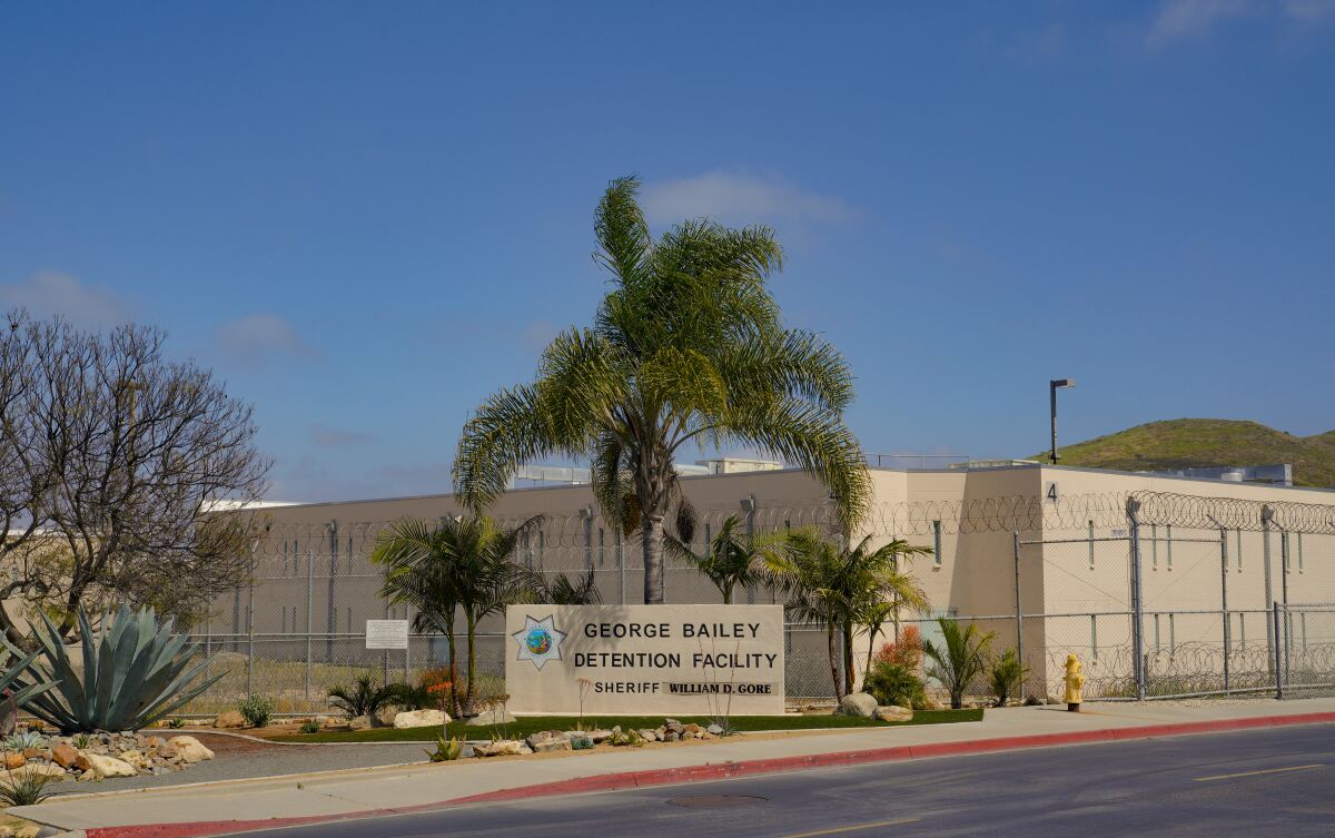 The George Bailey Detention Center in Otay Mesa has more than 1,500 inmates though it is designed to house 1,380 people.