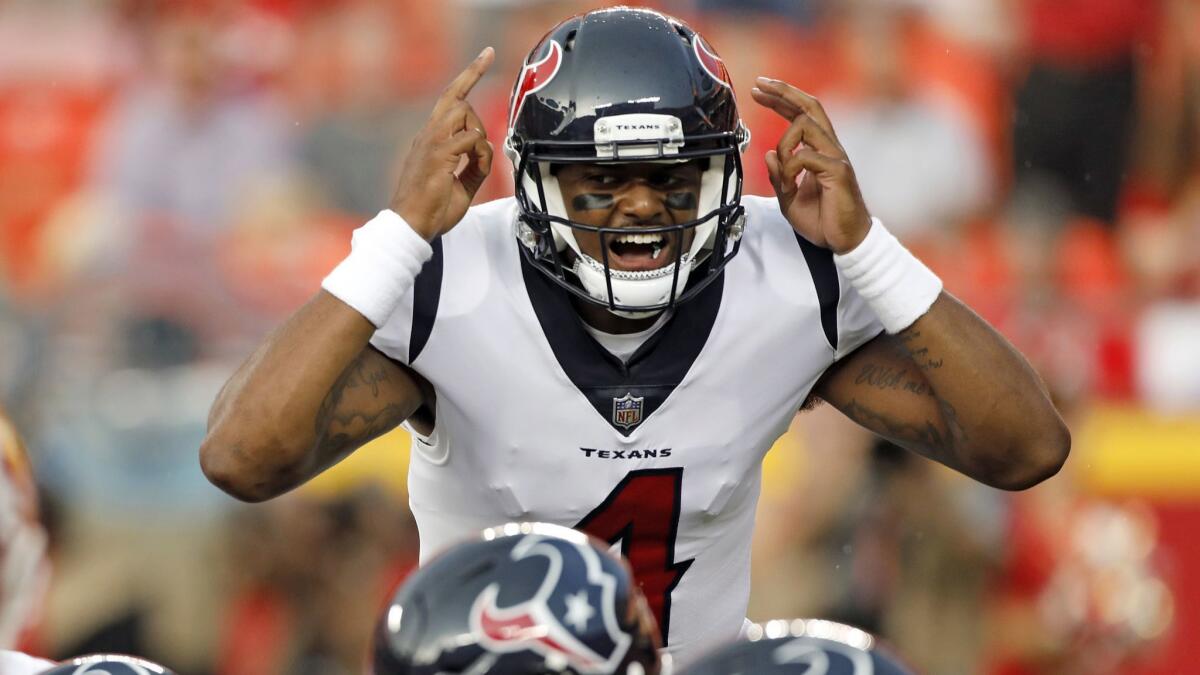 After an offseason of rehabilitating, Houston Texans quarterback Deshaun Watson is back and ready to go.