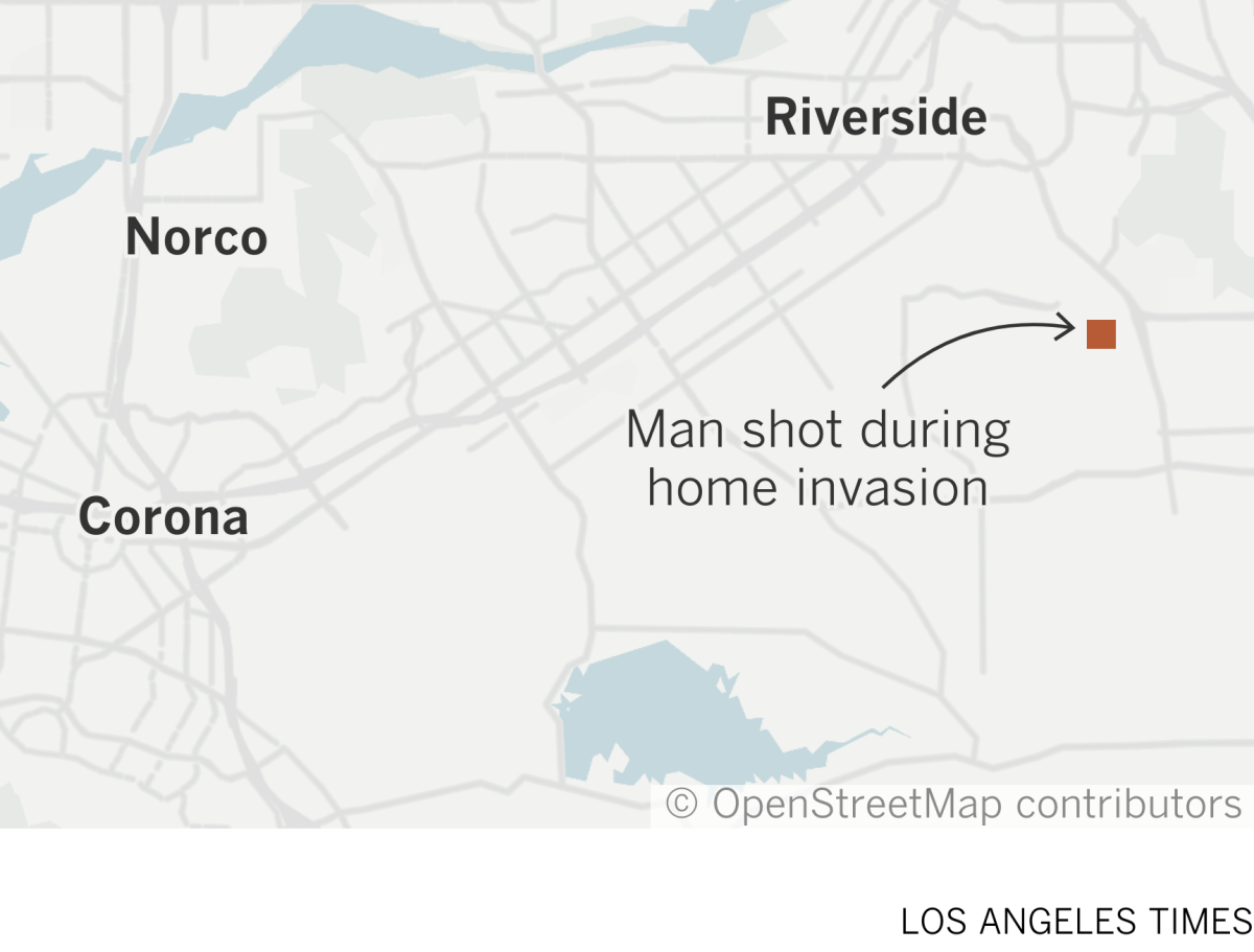 Map showing where man was shot during home invasion