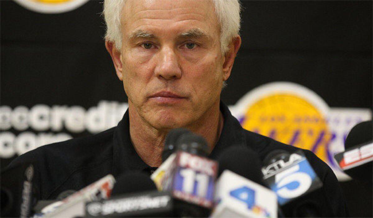 Lakers General Manager Mitch Kupchak said he's "disappointed" with the team's performance.