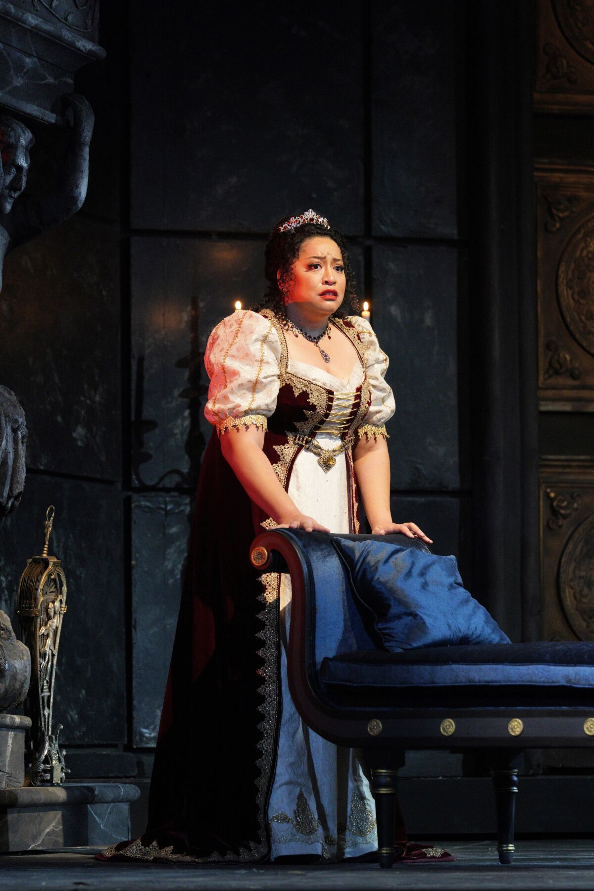 Soprano Michelle Bradley in the opera "Tosca."