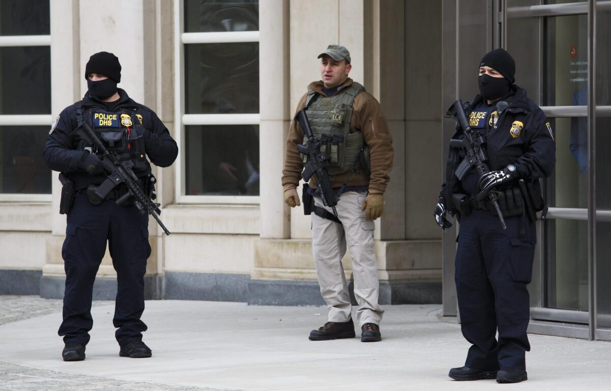 Armed officers outside the federal courthouse in Brooklyn are among the extra security precautions in place for the legal proceedings against Joaquin "El Chapo" Guzman.