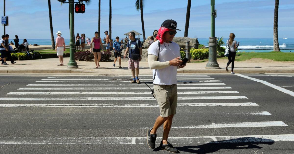 Honolulu to pass law banning texting while crossing the street, The  Independent