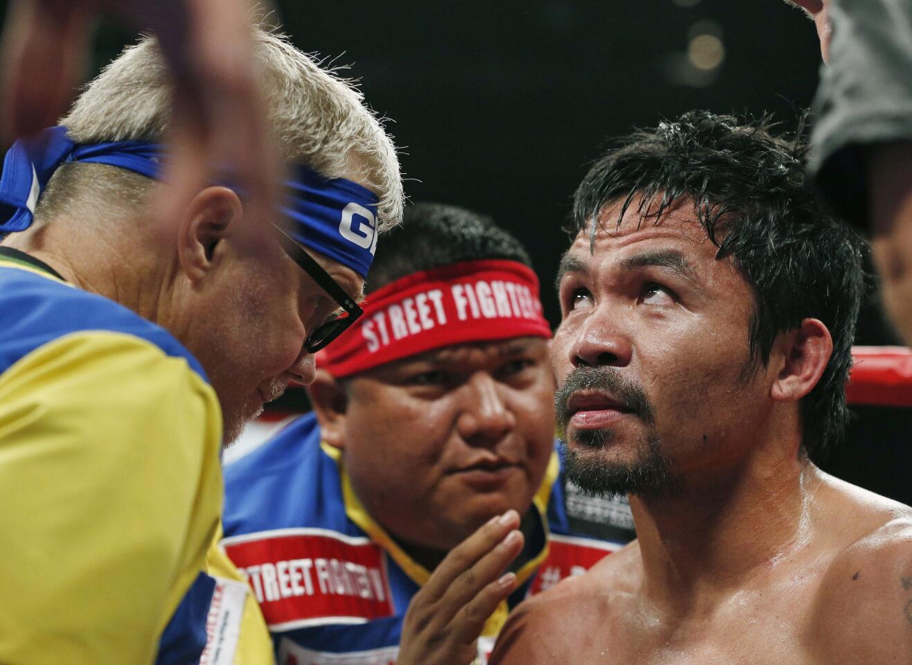 Manny Pacquiao in his corner.