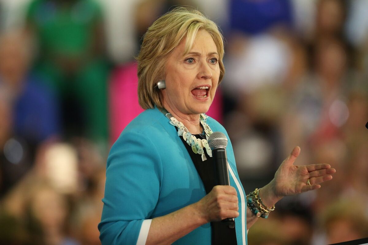 Hillary Rodham Clinton campaigns in Florida.