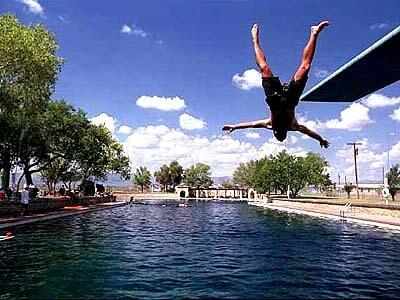 The Texas-size swimming pool at Balmorhea State Park draws on desert springs that have sustained man and beast since prehistoric times.