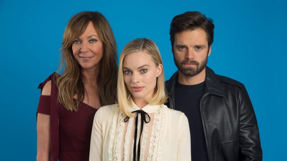 "I, Tonya," about ice skater Tonya Harding, stars, from left, Allison Janney, Margot Robbie, and Sebastian Stan.