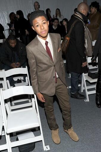 Daniel "Diggy" Simmons, son of Run-DMC co-founder Joseph Simmons, attends the Duckie Brown fall 2010 fashion show.
