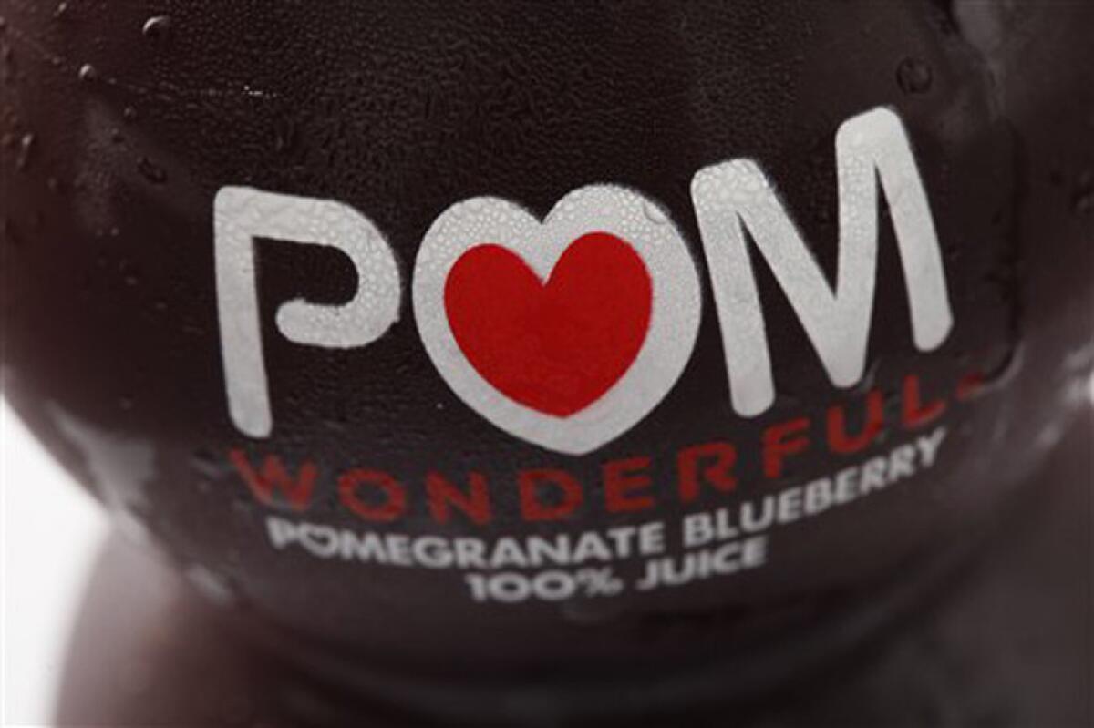 A bottle of POM Wonderful juice in Philadelphia.