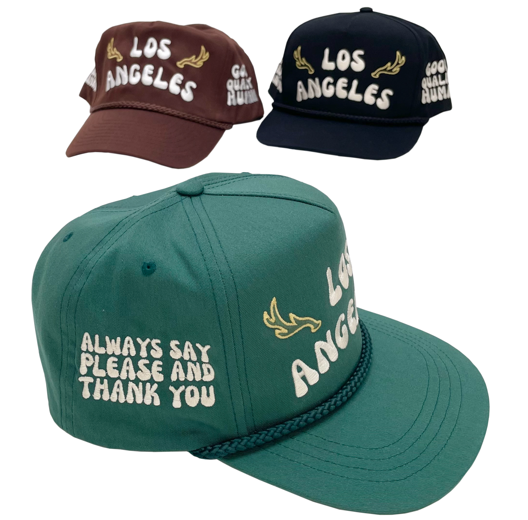 Three Good Quality Human baseball caps