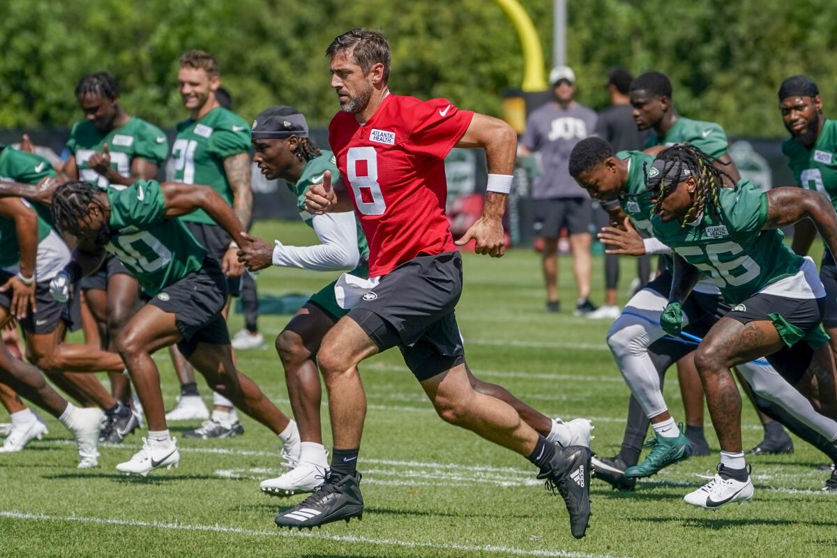 NY Jets training camp 2023 photos as Aaron Rodgers, players practice