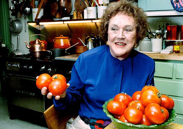 Julia Child at home in Cambridge, Mass.