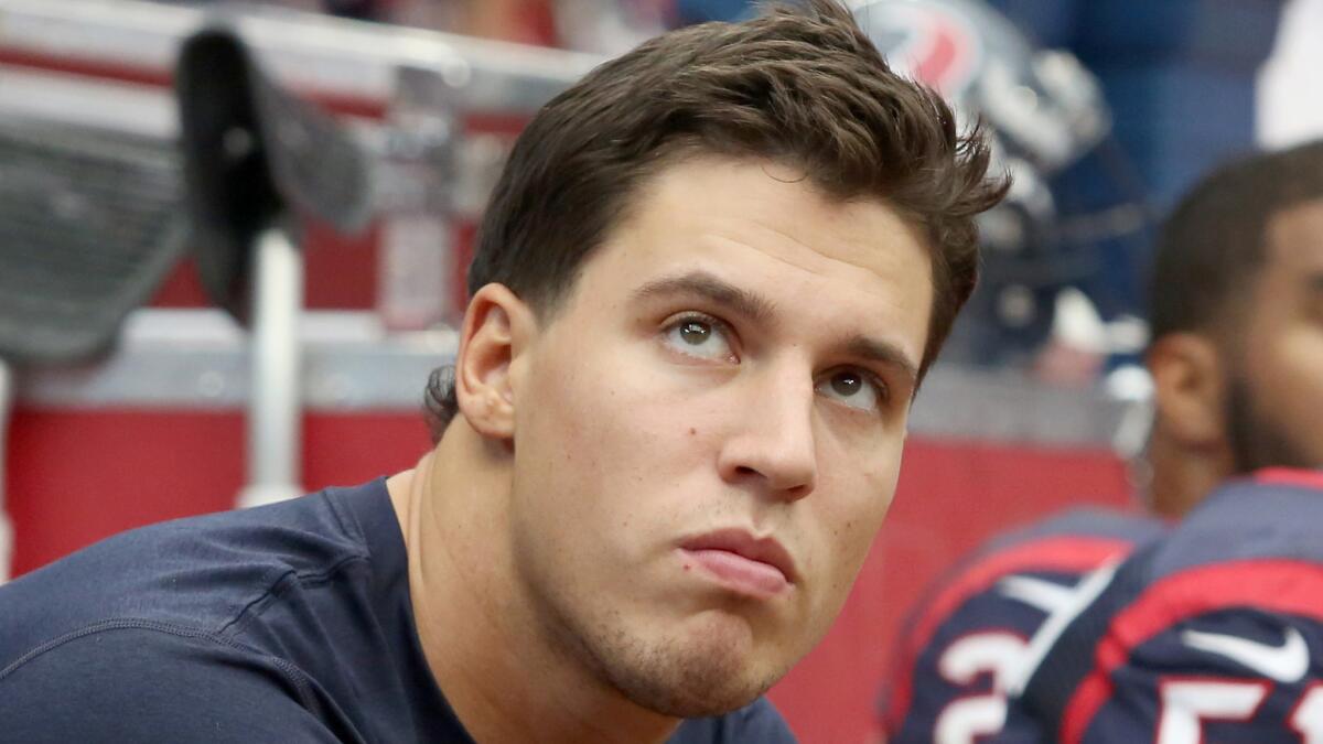 Brian Cushing, shown on the sidelines during a Texans game in 2012, paid $2.2 million for the West University property.