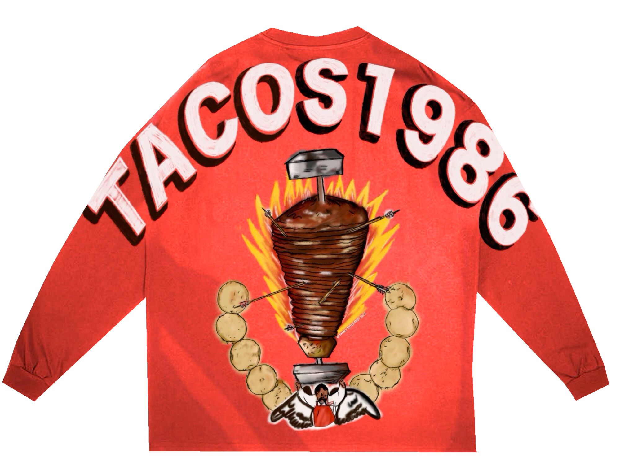Long-sleeve with tacos al pastor 
