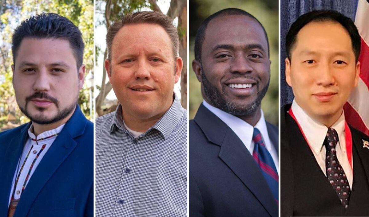 Marco Amaral, Lance Christensen, Tony Thurmond and George Yang.